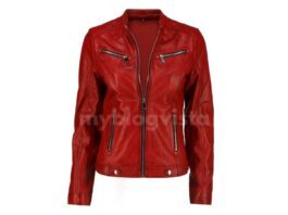 Red Leather Jackets for Women